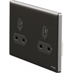 Schneider Electric UNICA X 13A 雙位插座 (炫星銀) | NUXT426_SS